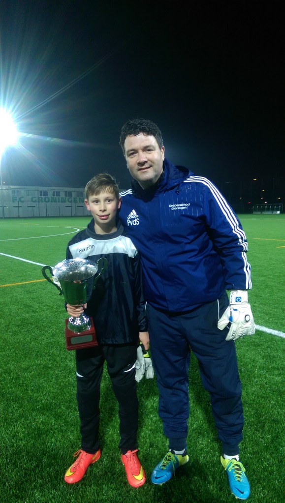 Francois Dieleman en trainer Peter vd Sluis