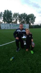 Alin Turksma (vv Hoogezand) en trainer Robert Eimers