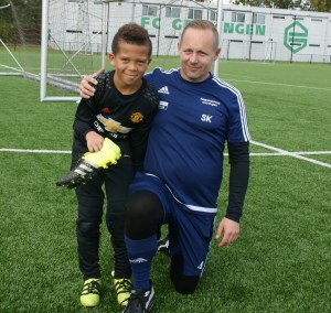 Aaron Wanki en trainer Sebastiaan Kooistra
