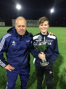 Quinten Wakker en trainer Albert Brommer