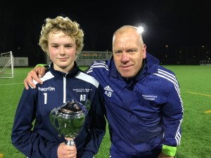 Aniek Batema en trainer Albert Brommer